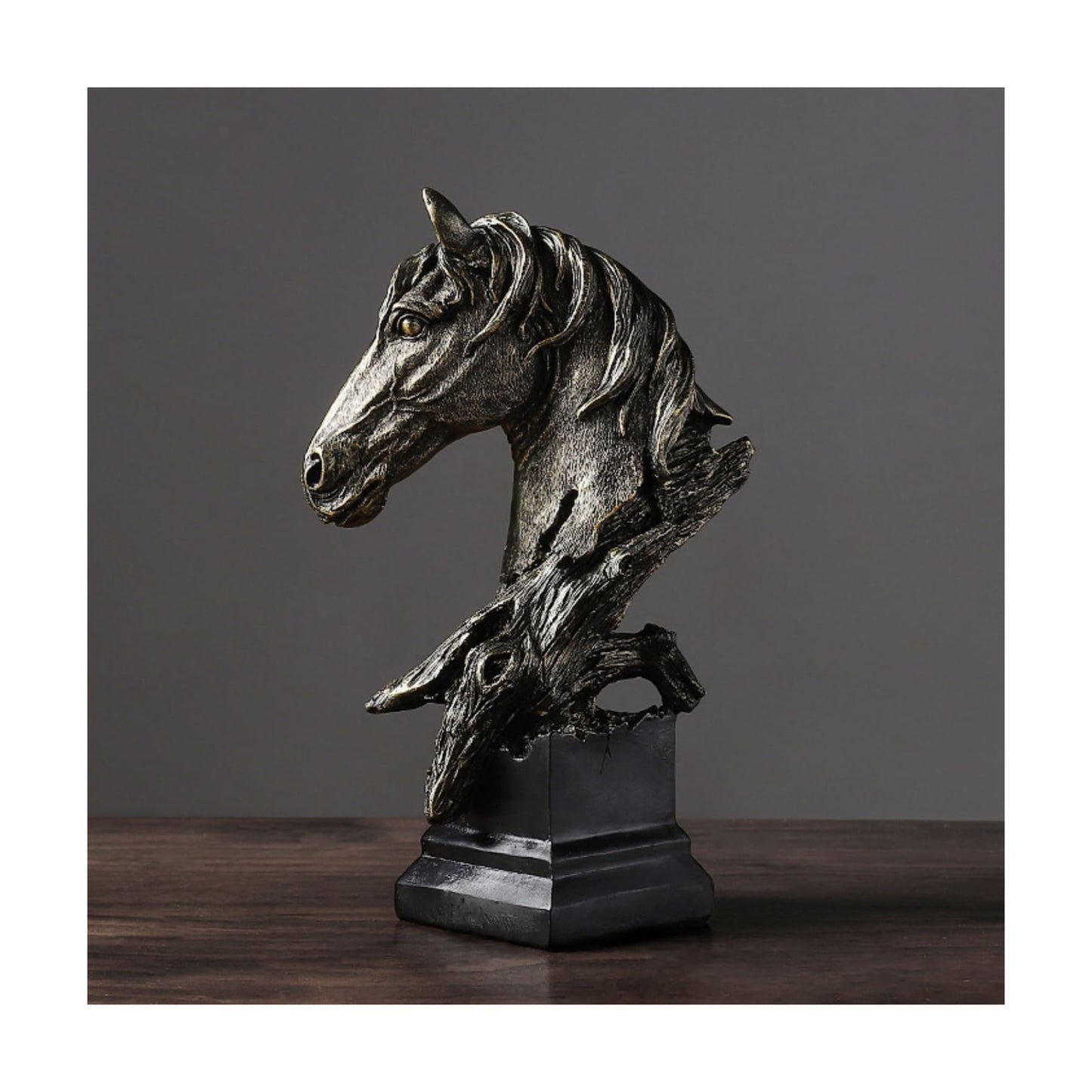 Resin Statue Ornaments / Black / 7.9