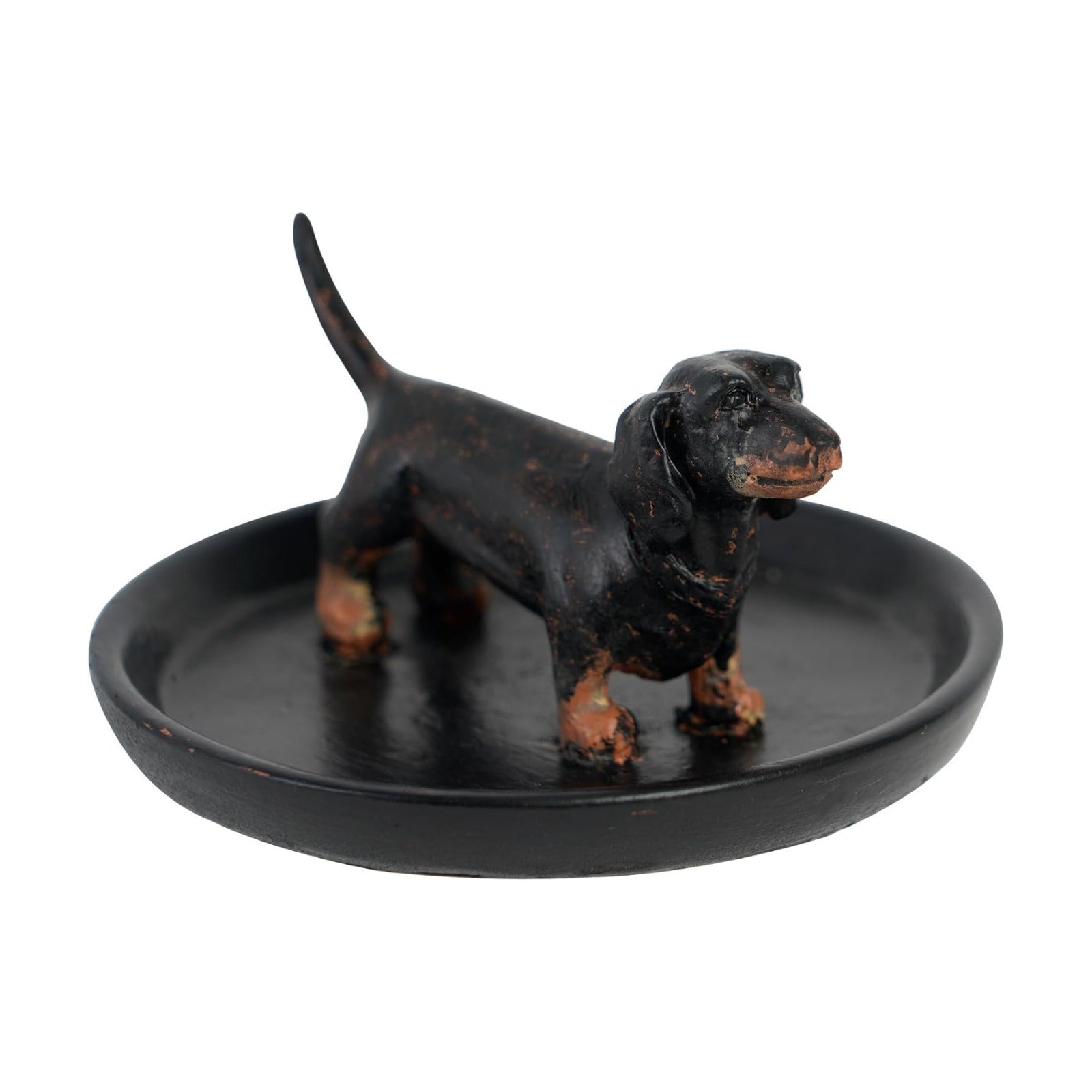 Resin Dachshund Jewelry Tray