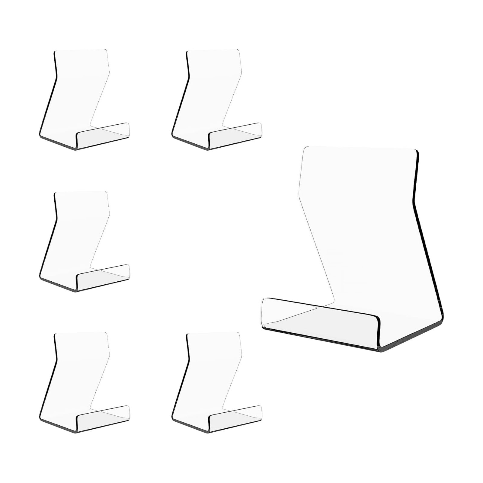 Acylic Upright Display Stand / 4 Inch / 6PC / Clear