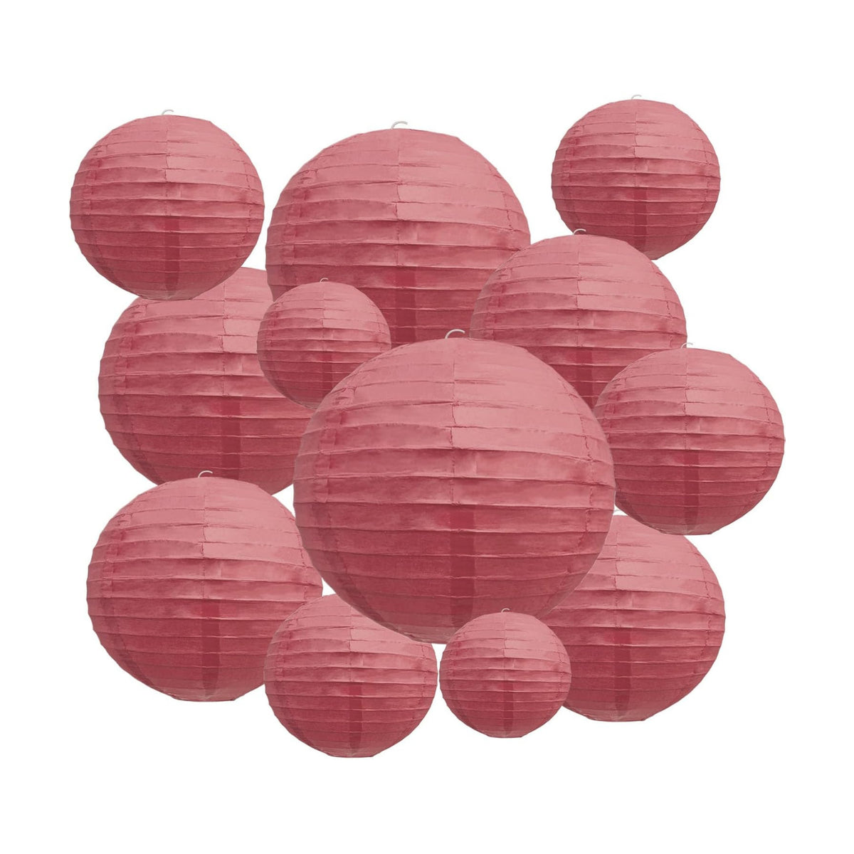20Pcs Burgundy Paper Lanterns for Parties, 4” 6” 8” 10” 12” Chinese Asian Hanging Round Paper Lanterns for Birthday Wedding Halloween Christmas Home Decor Party Decor