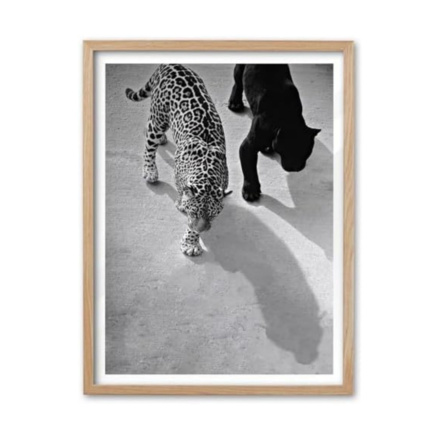 EcoHest 12x16 in Cheetah and Jaguar Walking Framed Wall Art