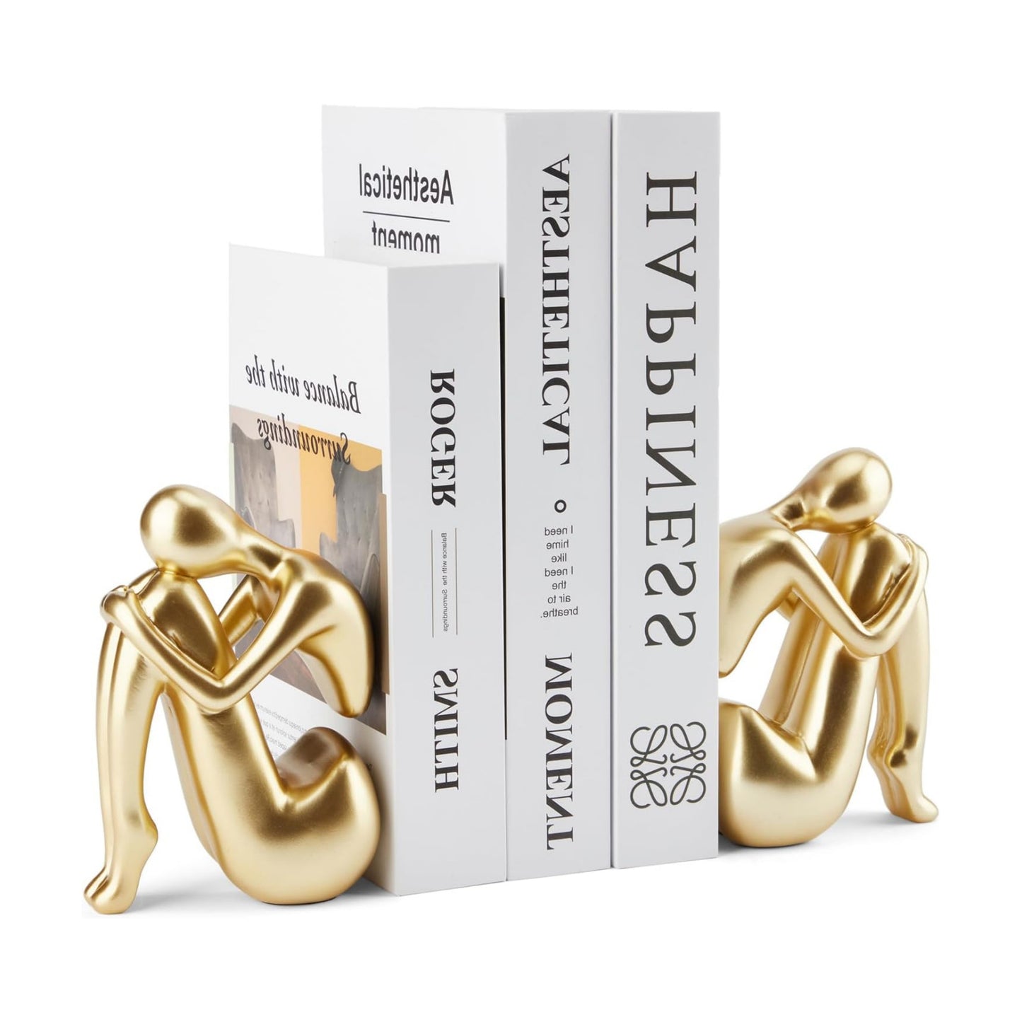 Modern Book Holder / Girl-bookend-gold