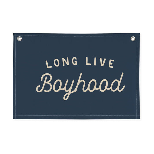 Navy Blue Decor Long Live Boyhood Banner Boy Room Decor / Long Live Boyhood Navy Blue
