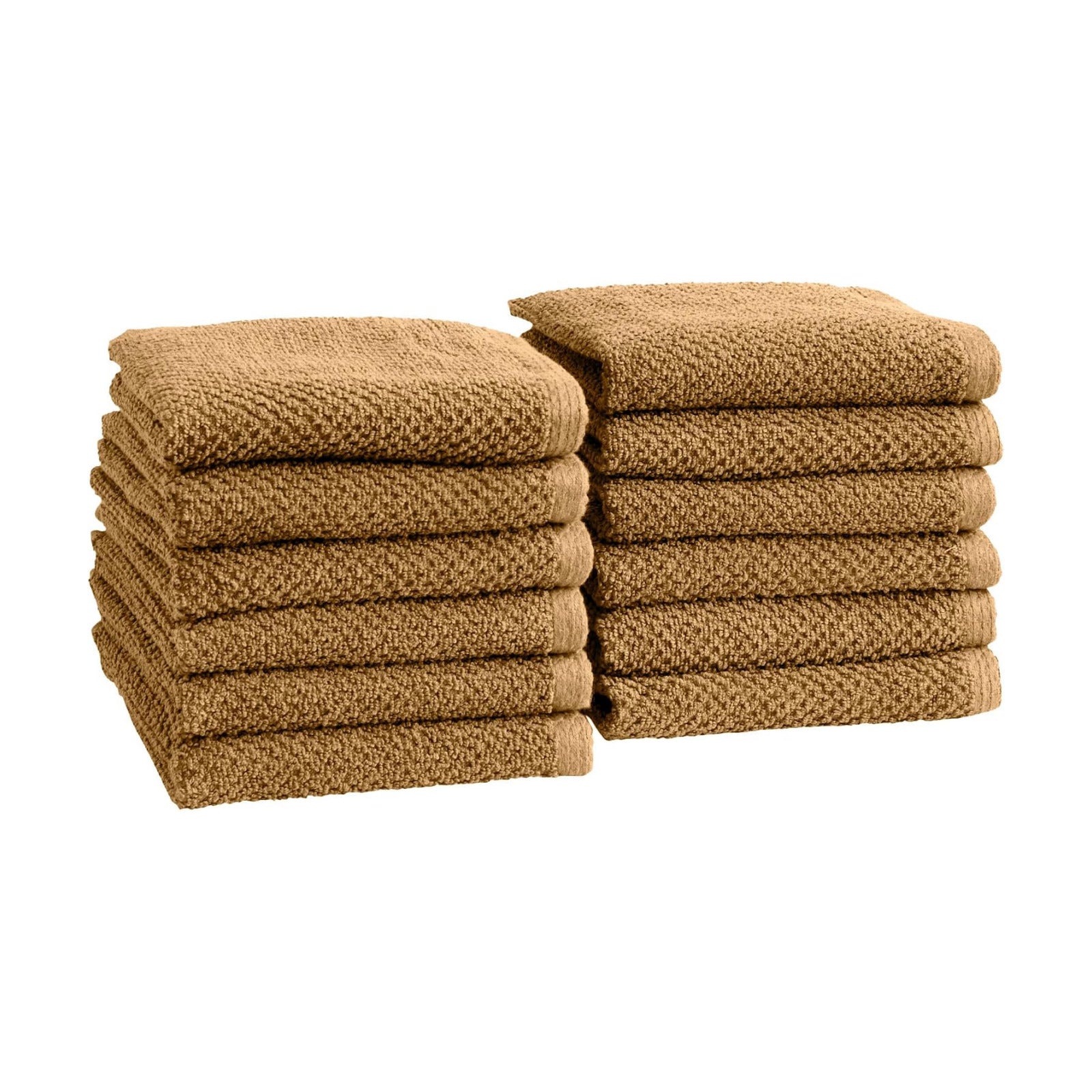 Great Bay Home 100% Cotton 12-Pack 13x13 Wash Cloth - Absorbent, Quick-Drying, Durable Face Towels for Bathroom Decor