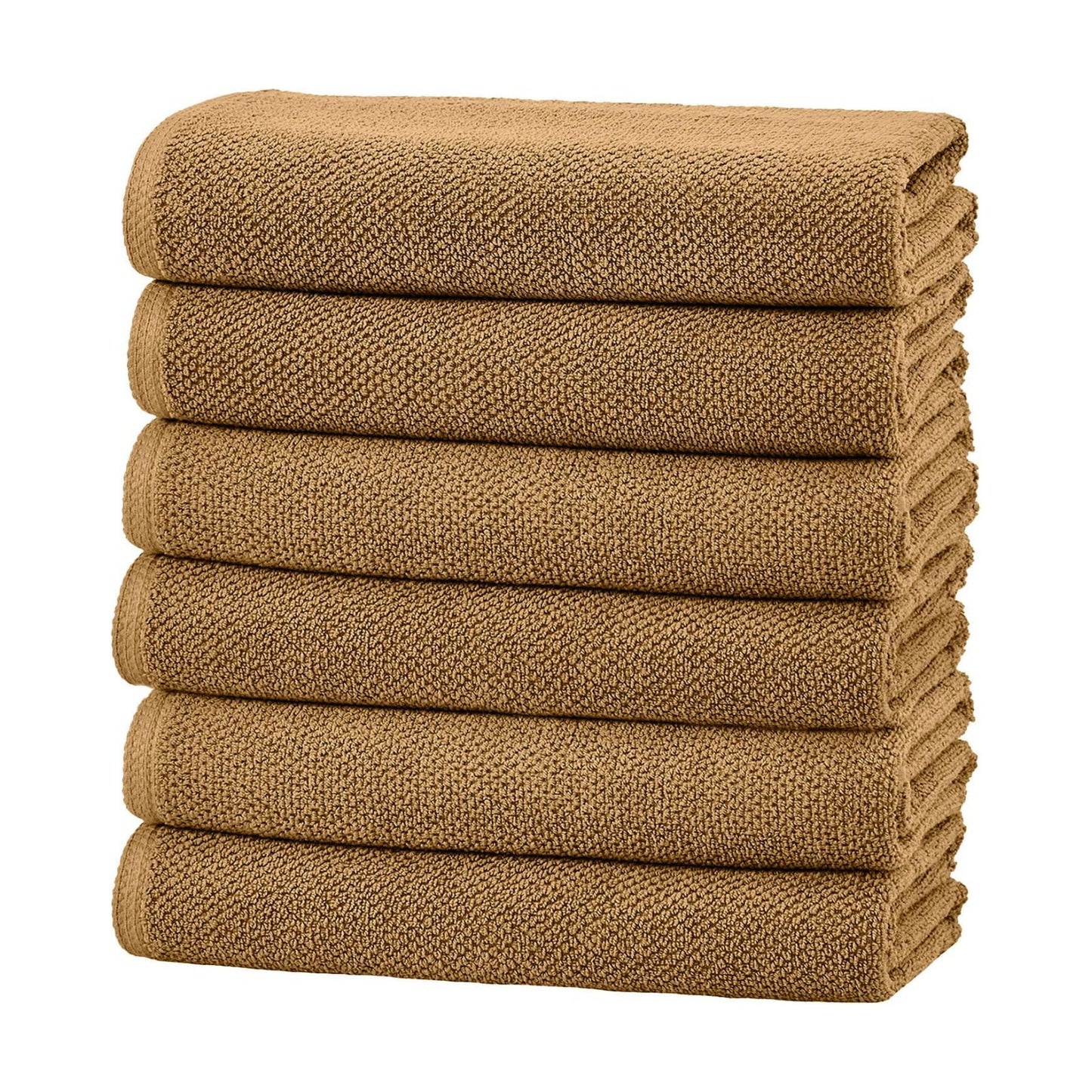 Great Bay Home 100% Cotton 6 Pack 26x16 Hand Towel Set - Absorbent, Quick-Drying, Durable Towels for Bathroom Decor