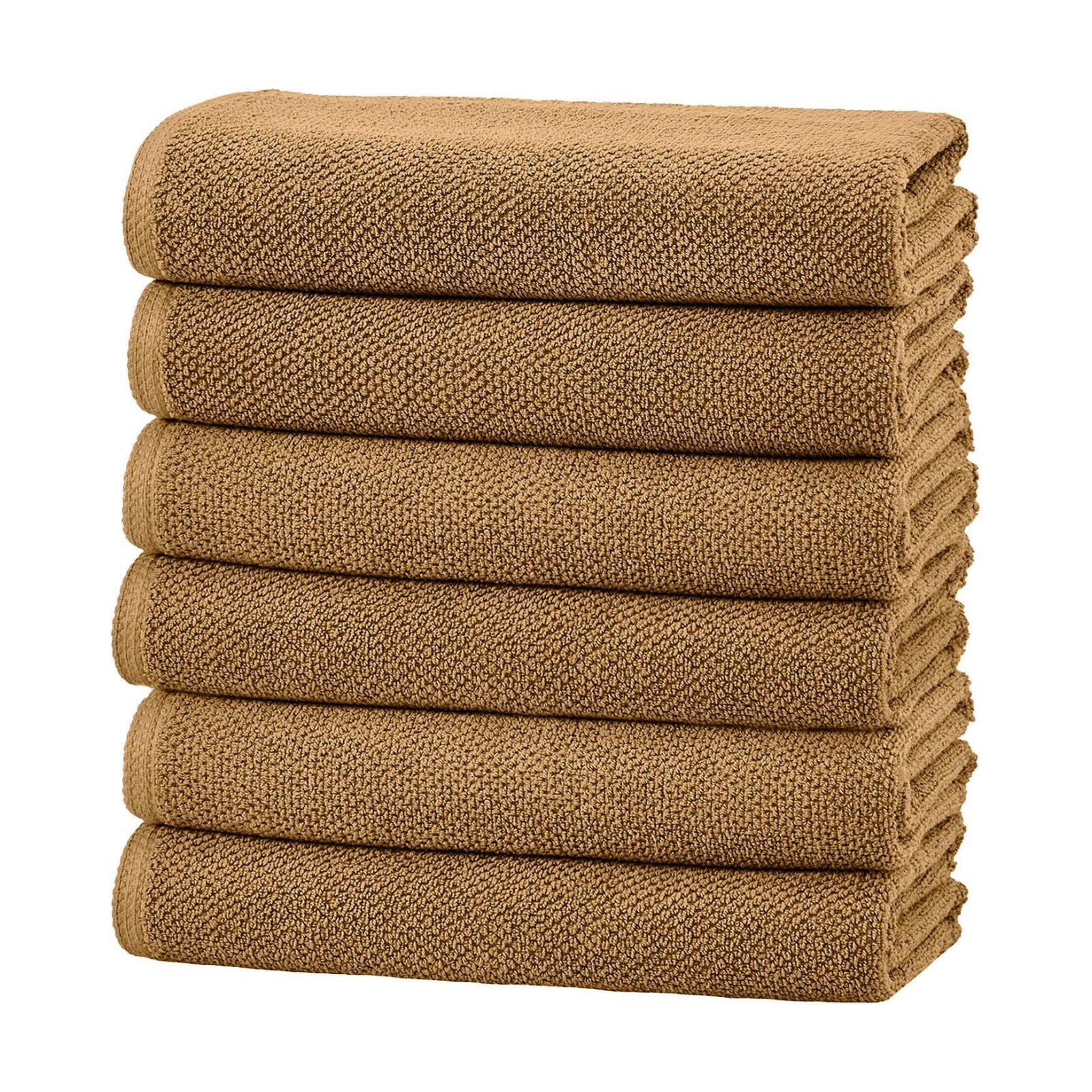 Great Bay Home 100% Cotton 6 Pack 26x16 Hand Towel Set - Absorbent, Quick-Drying, Durable Towels for Bathroom Decor