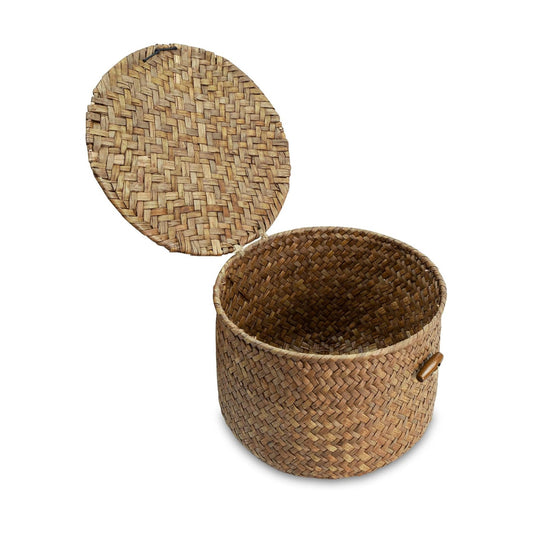 Seagrass Handmade Basket / Coffee / 7 Inch