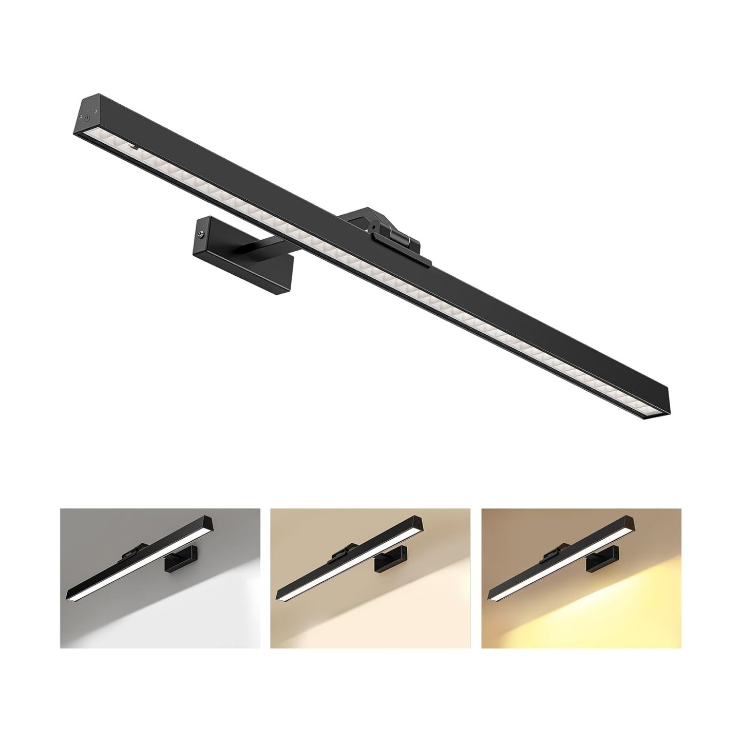 Picture Lights for Wall, Battery Operated Picture Light 24in Gallery Light for Paintings CCT Dimmable Recharging