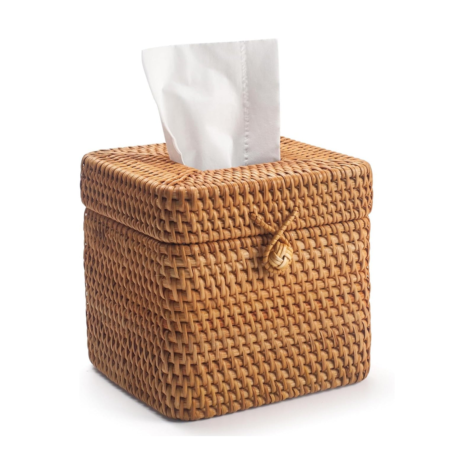 Wicker Tissue Box Holder / Natural