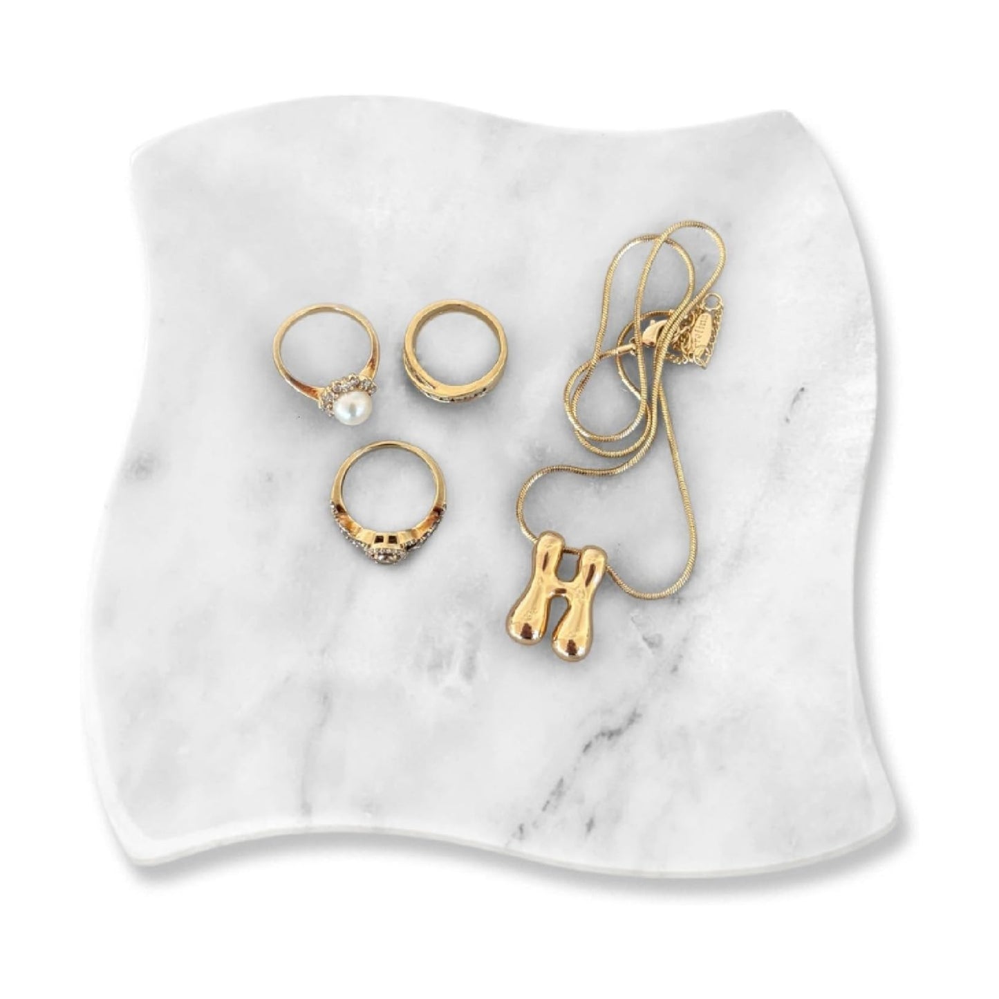 Catchall Stone Tray / White - Diamond