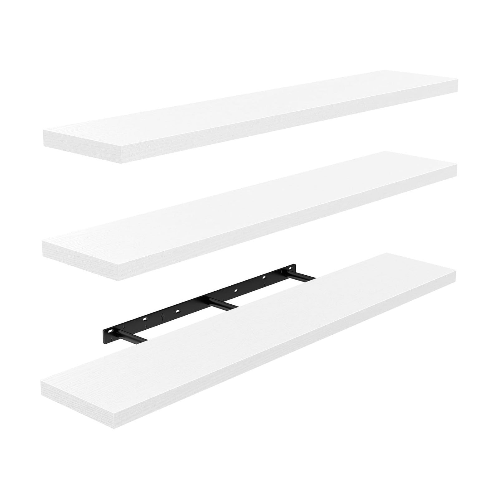 Amada 35.4" Floating Shelves for Wall Decor & Storage, Set of 3, White