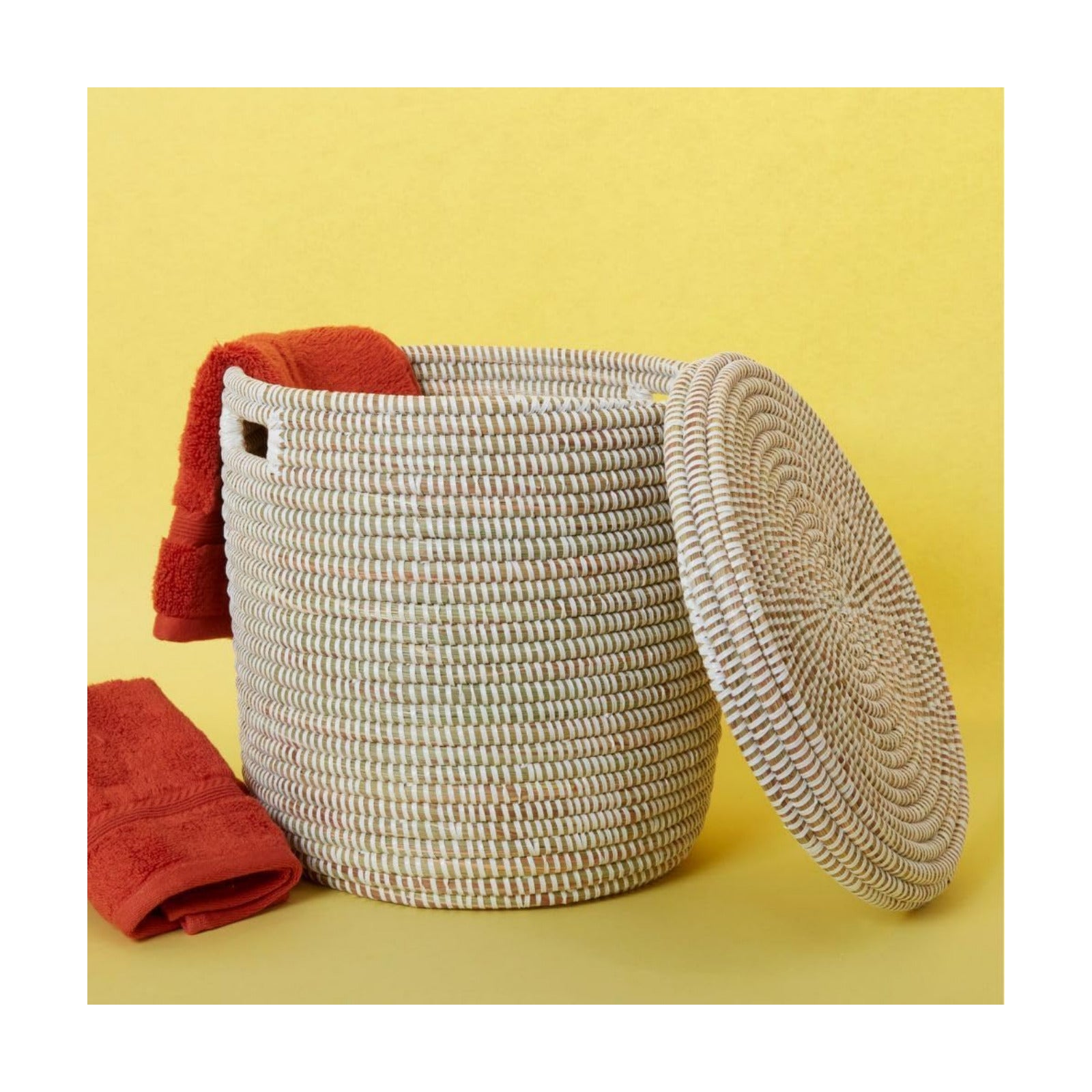 Wicker Basket / Shelf Basket / White