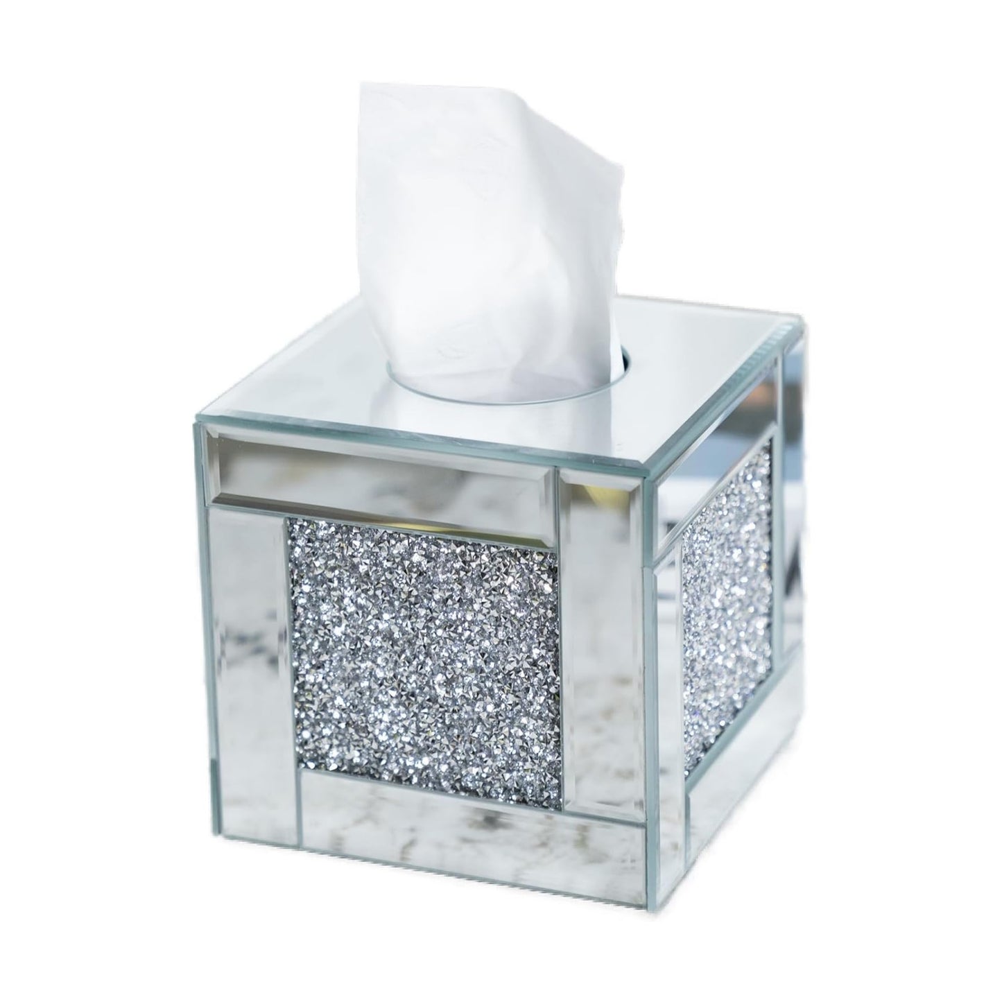 Square Glass Facial Tissue Holder