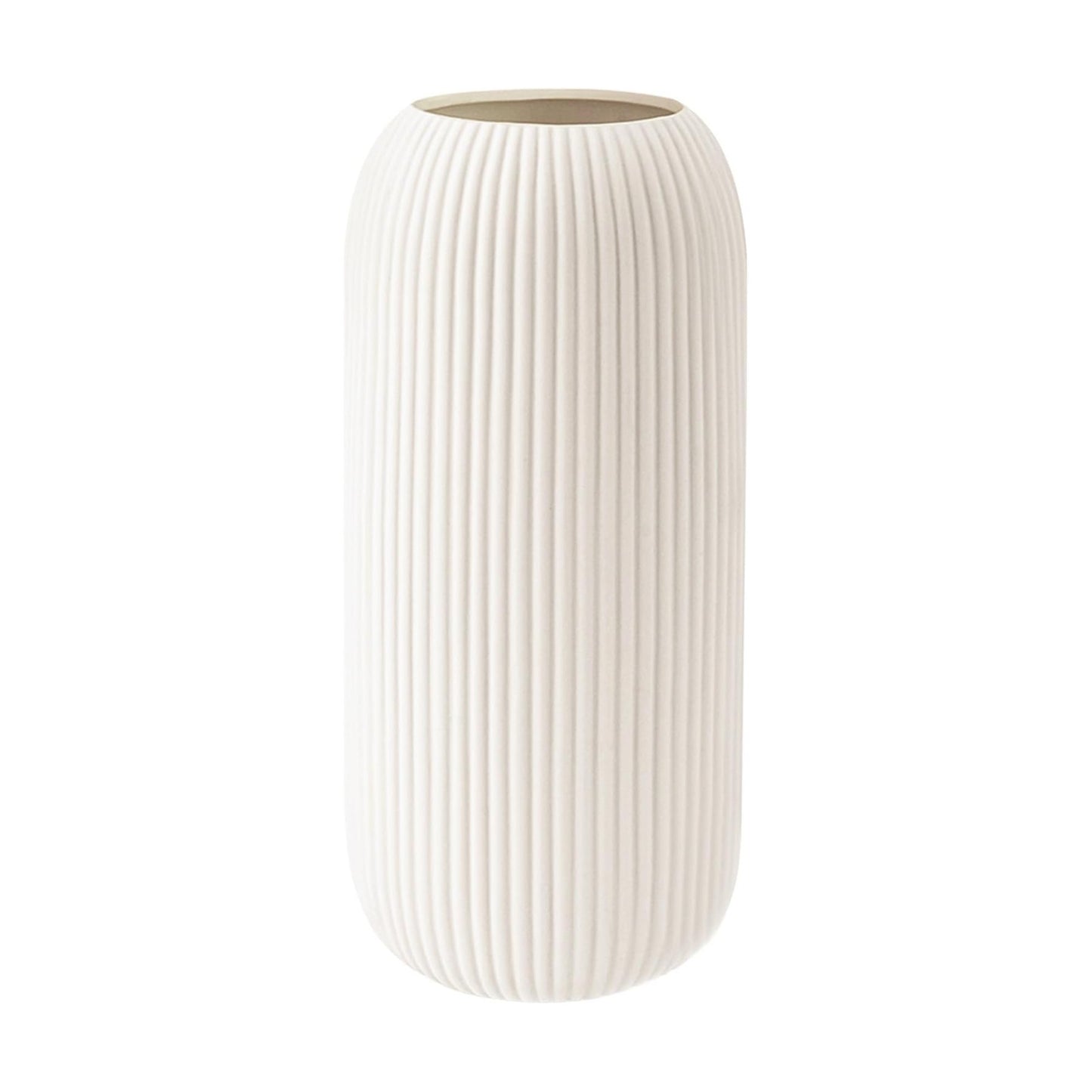 Ceramic Vase for Flowers / Tall White