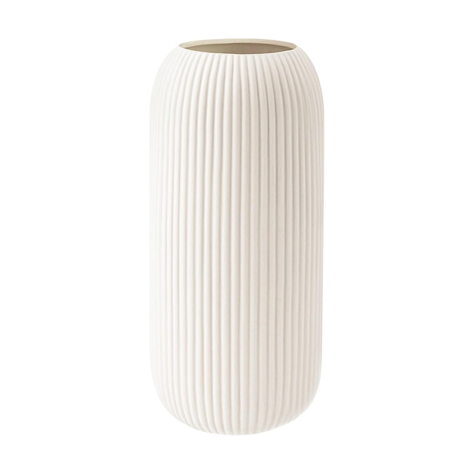 Ceramic Vase for Flowers / Tall White