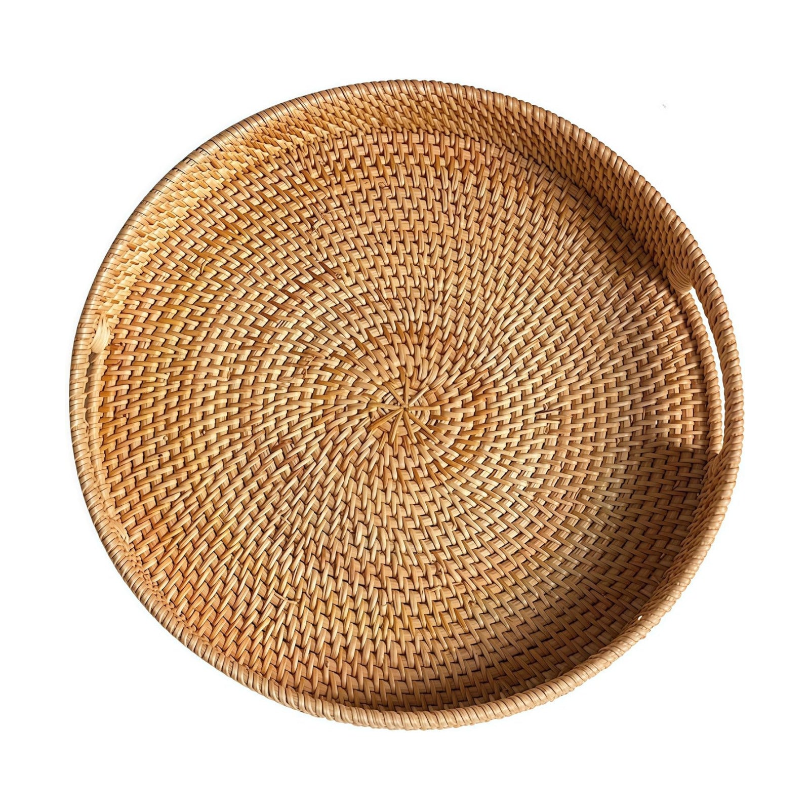 Round Rattan Tray / Natural / 11.8