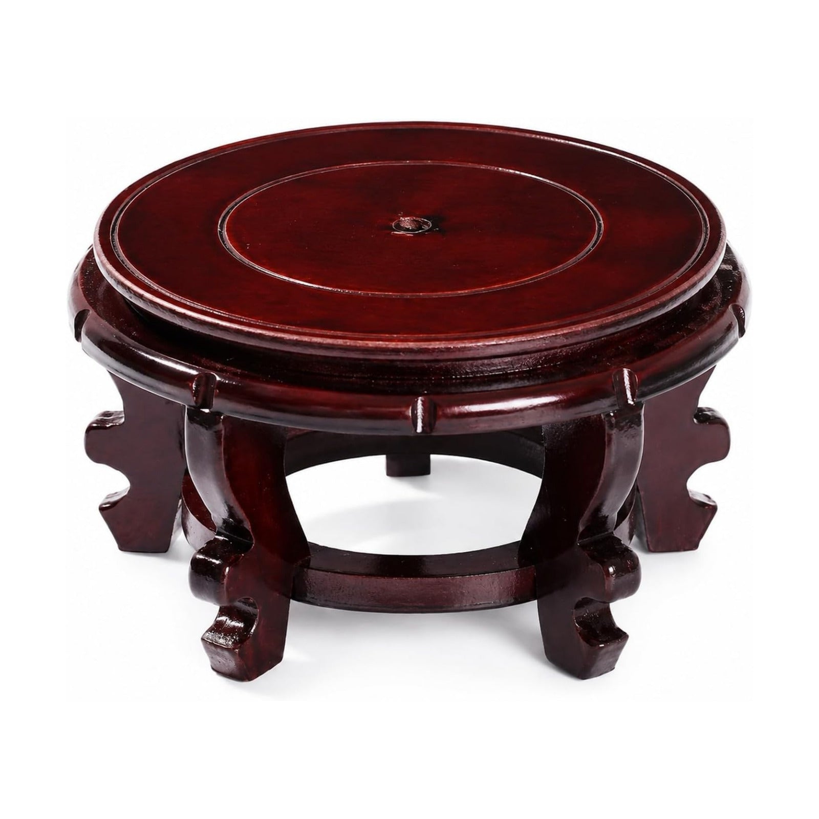 Wooden Mini Stool Display Stand Round Plant Riser Shelf Decor
