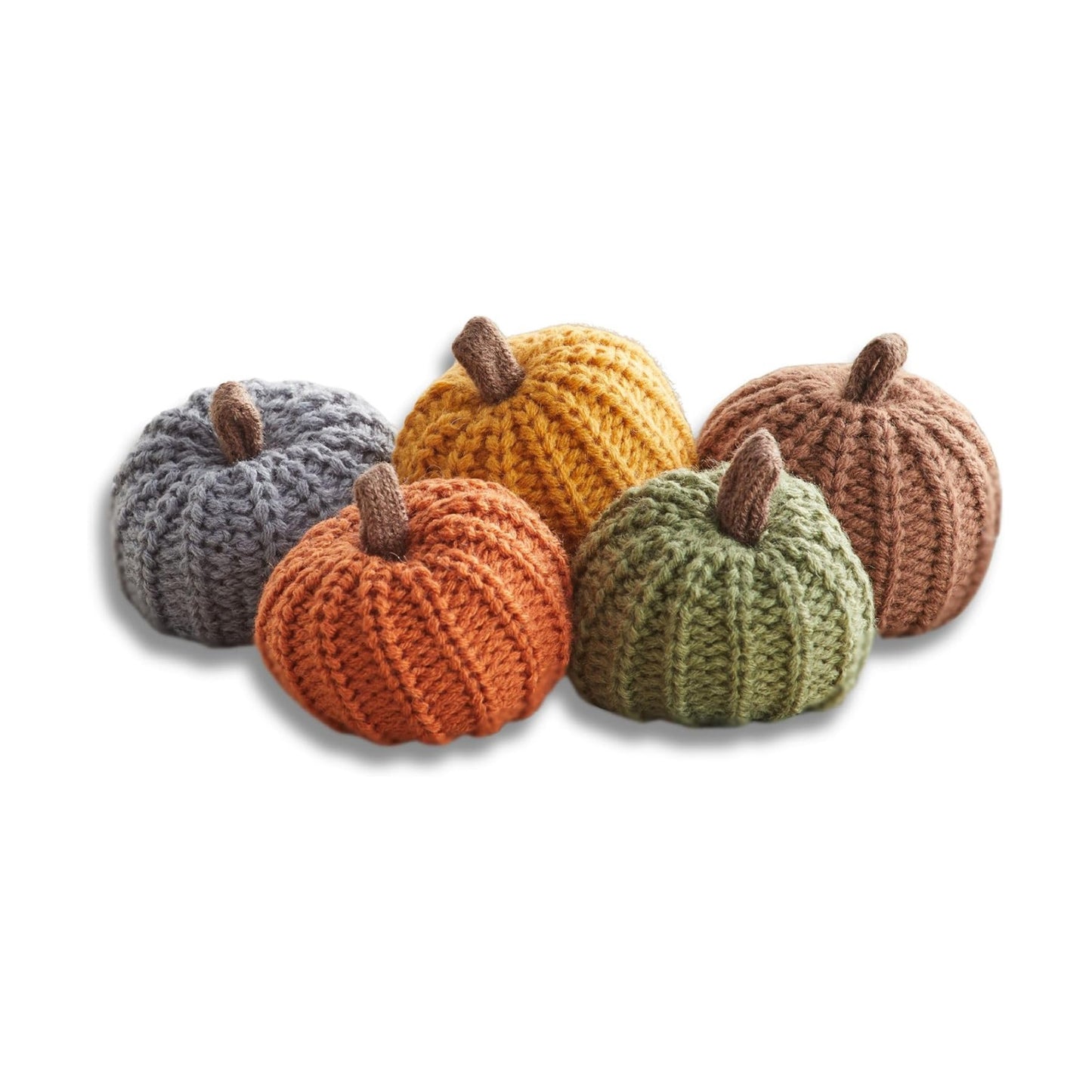 Your Heart's Content Mini Knit Pumpkins Set of 5 (Mini Earth Tone Set)