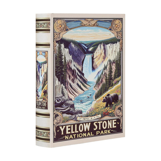 Vintage Faux Book Boxes / Yellow Stone