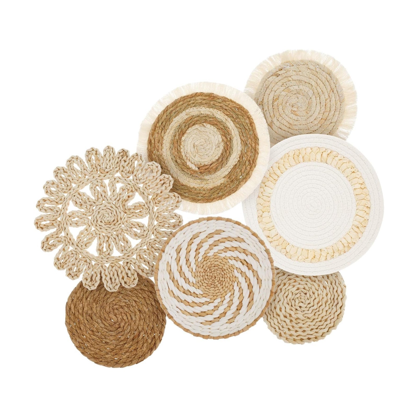 Boho Wall Basket Decor / Set of 7