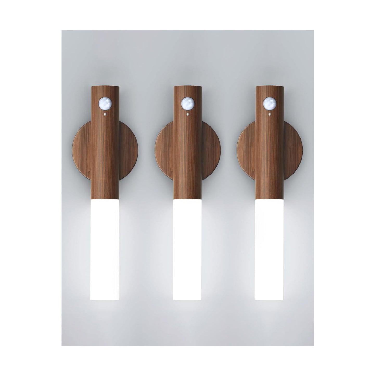 Battery-Operated Wall Sconce Wall Lights: 2200mAh Rechargeable Motion Sensor Magnetic Wireless Stairway Lights Portable