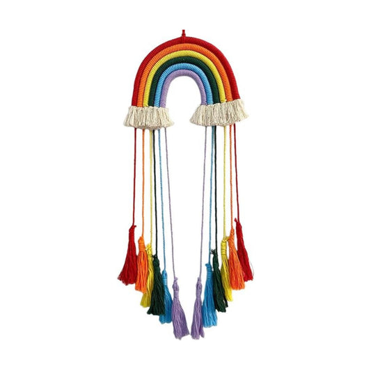 Rainbow Macrame Wall Hanging / Red Rainbow