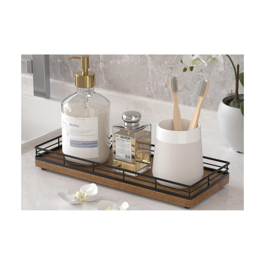 Wood Bathroom Vanity Tray / Acacia / 11 x 4.3 x 1.5