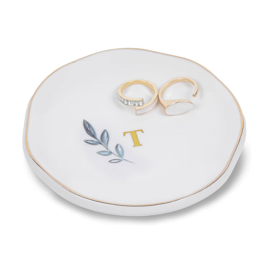 Initial Jewelry Tray for Rings / T