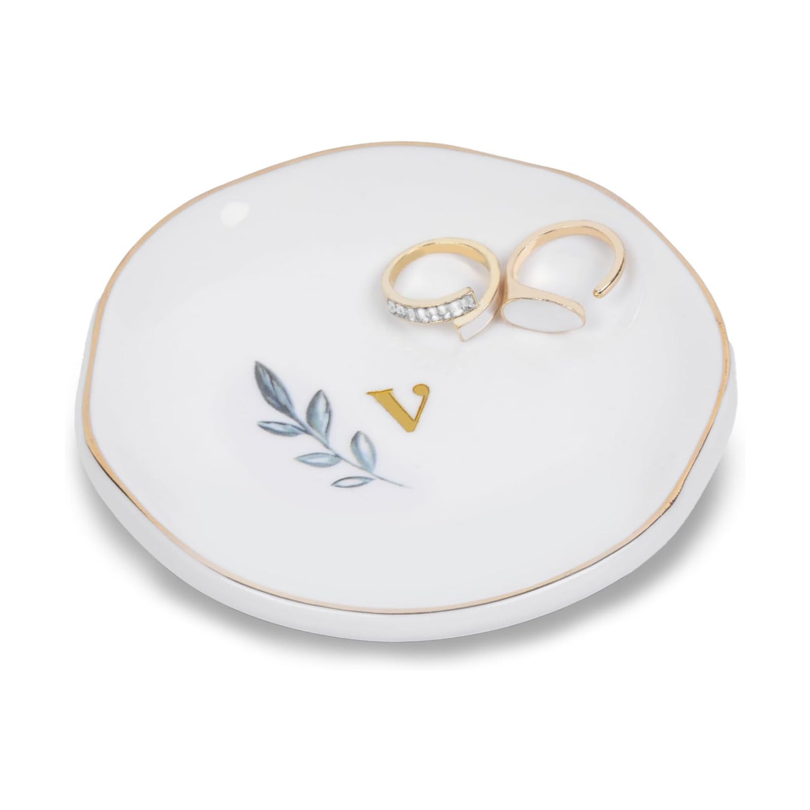 Initial Jewelry Tray for Rings / V