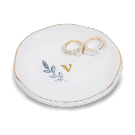 Initial Jewelry Tray for Rings / V