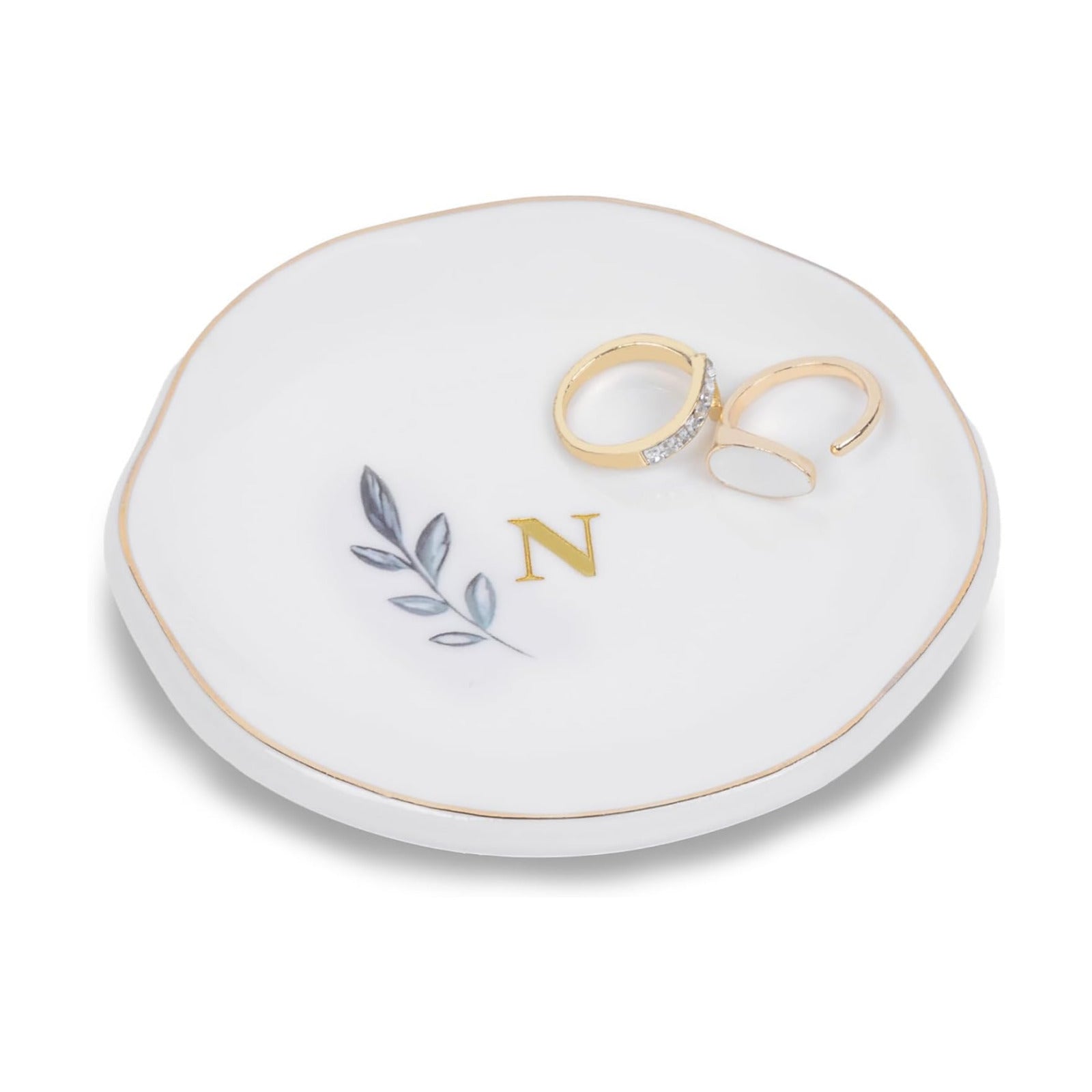 Initial Jewelry Tray for Rings / N