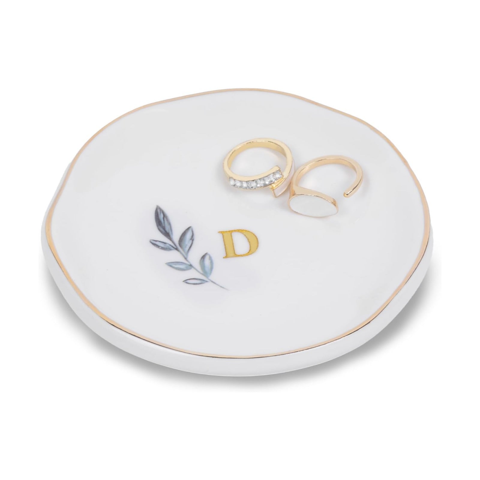 Initial Jewelry Tray for Rings / D