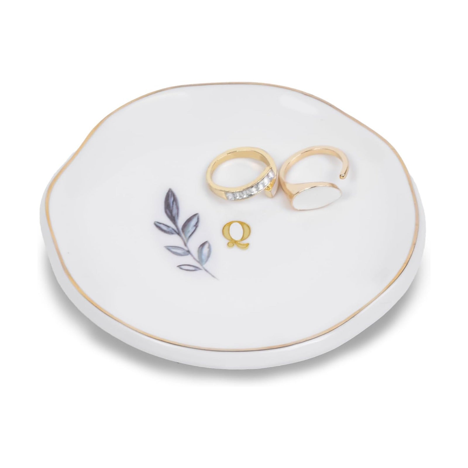 Initial Jewelry Tray for Rings / Q