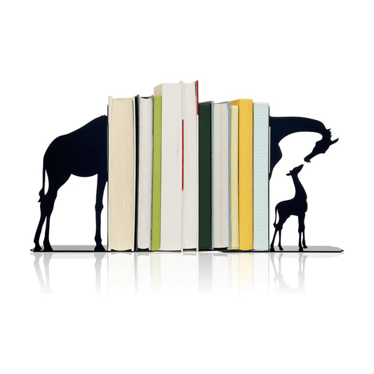 Decorative Giraffe Bookends / Intricate Design Giraffe Gifts for Book Lovers and Animal