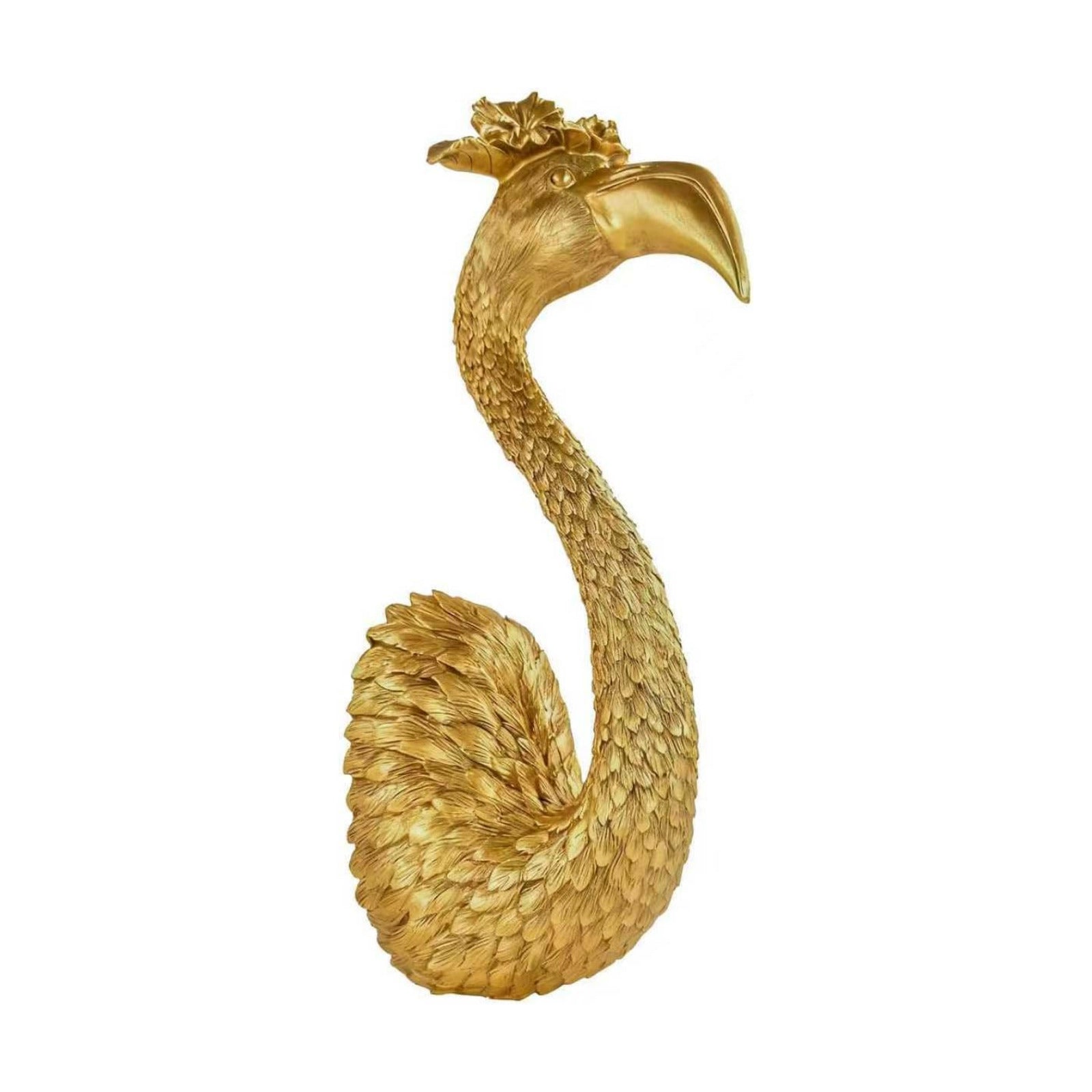 13" Resin Faux / Gold / Flamingo