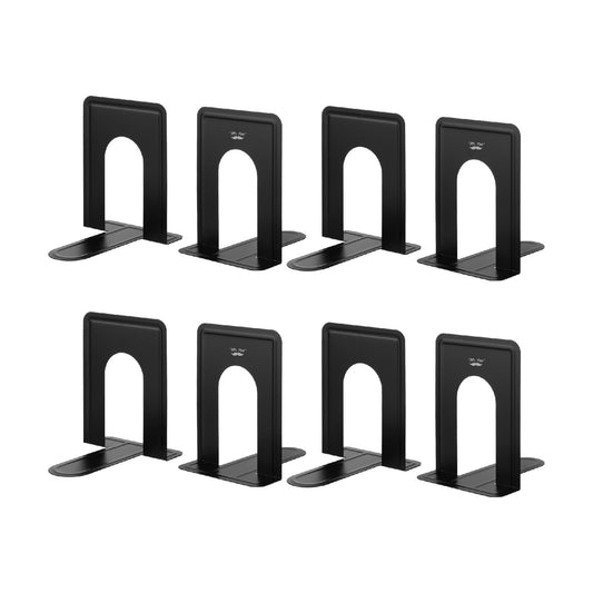 Metal Bookends / Heavy Duty Metal Bookends / Black / Set of 8