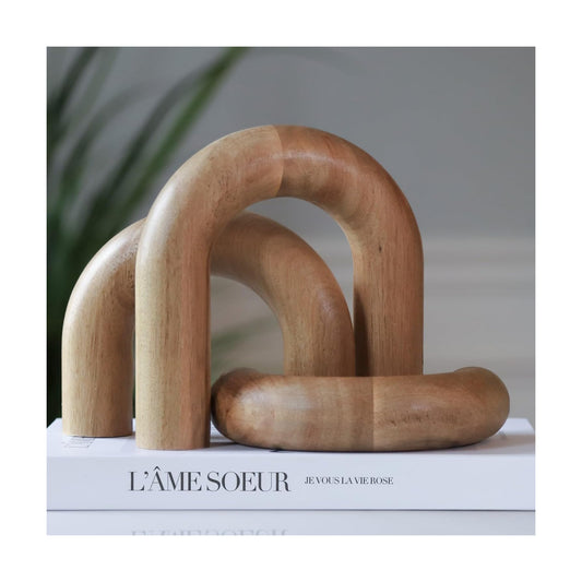 Wooden Arch Decor / Natural / Acacia Wood / Set of 3