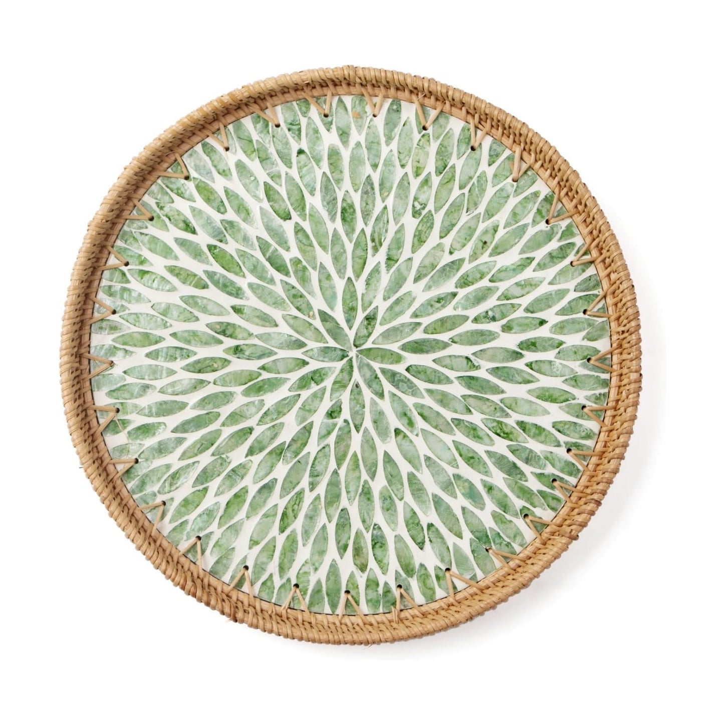 Round Rattan Tray / Leaf