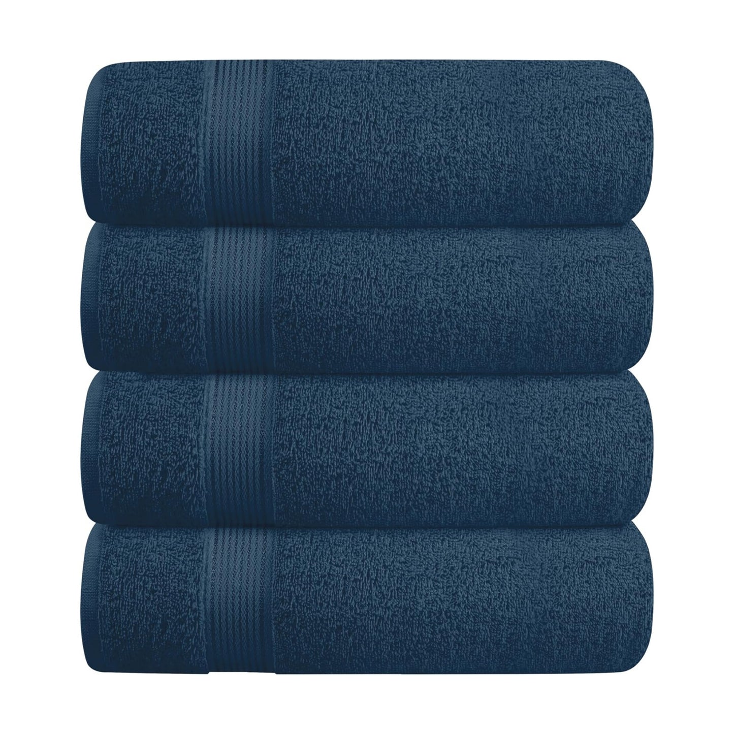 BELZZI Home Ultra Soft 4 Pack Oversized Bath Towel Set 27x54, Cotton Compact Bath Towels, Highly Absorbant Eco-Friendly