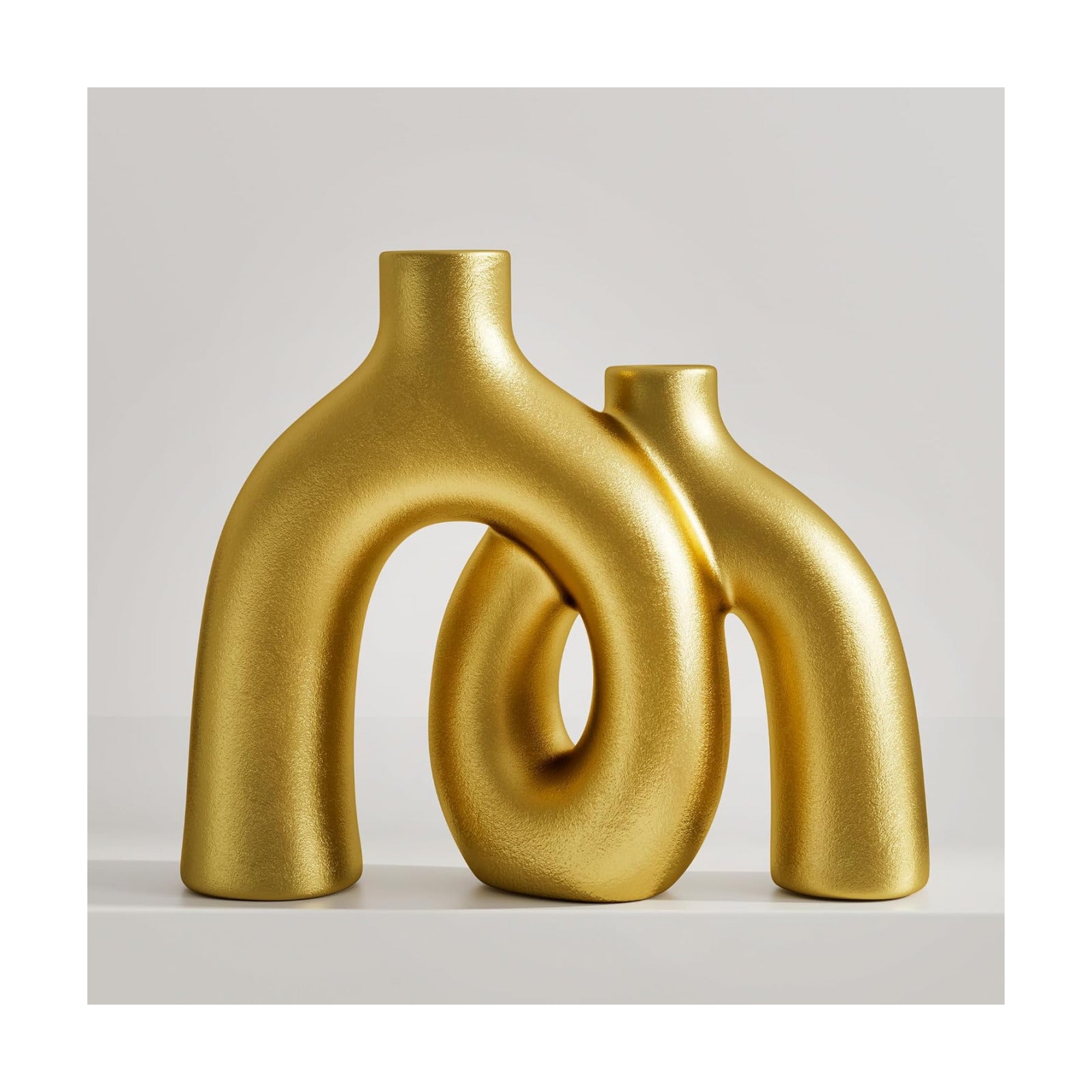 Golden Modern Transitional Style Vases Home Decor / Gold