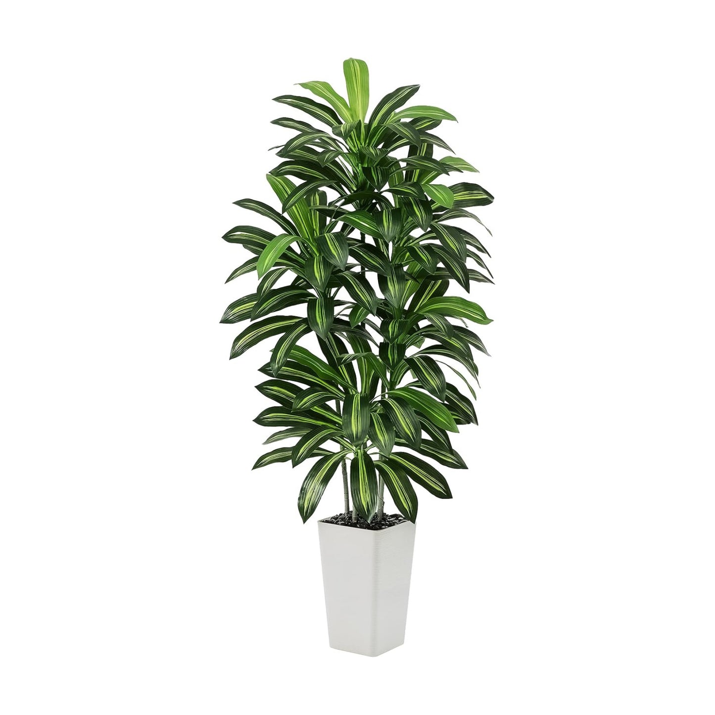 Artificial Plants Indoor Floor Plant in Pot / 5 FT / White / 5 Inch