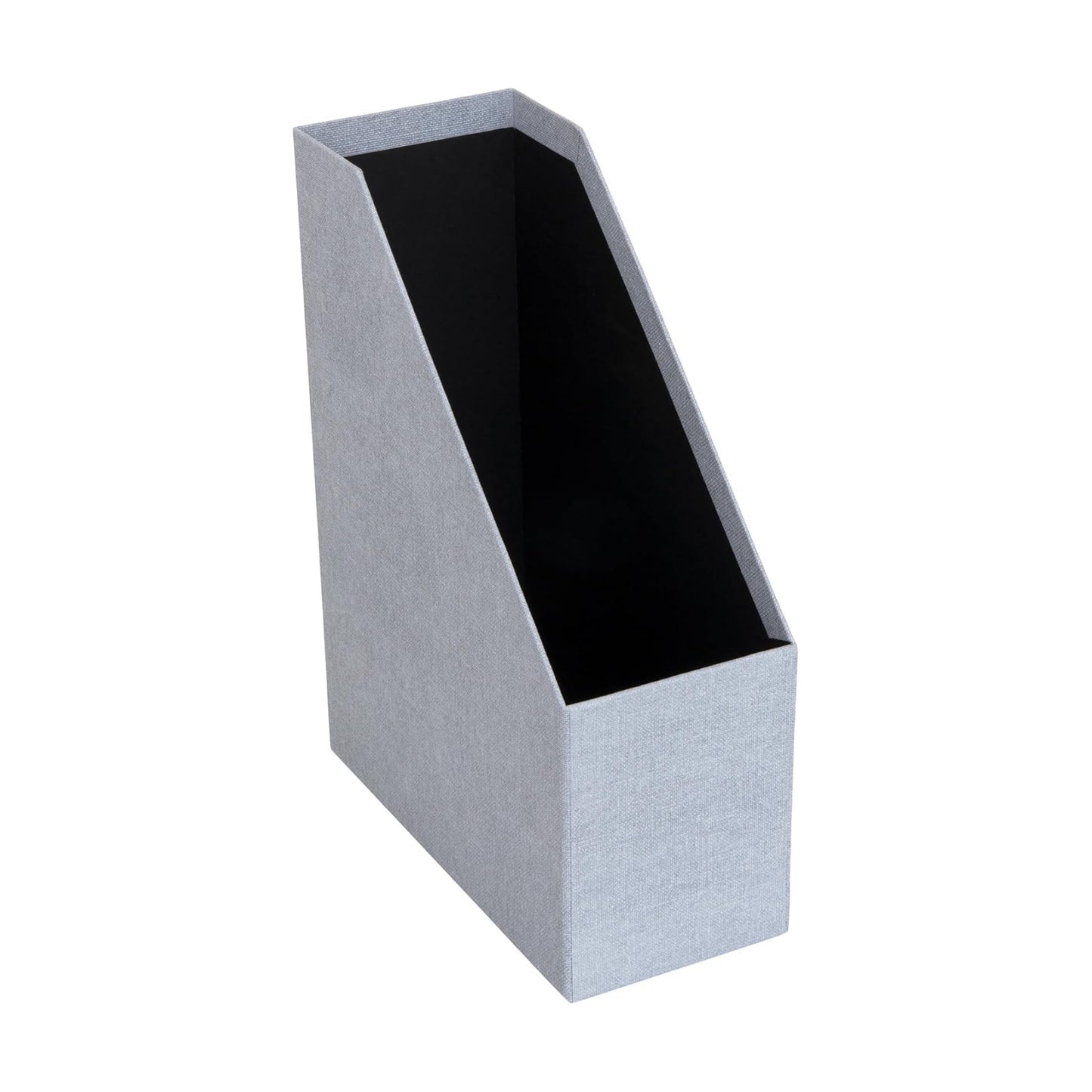 Bigso Estelle Magazine File - Magazine Holder and Organizer for Papers and Catalogs with Leather Handle - Magazine File