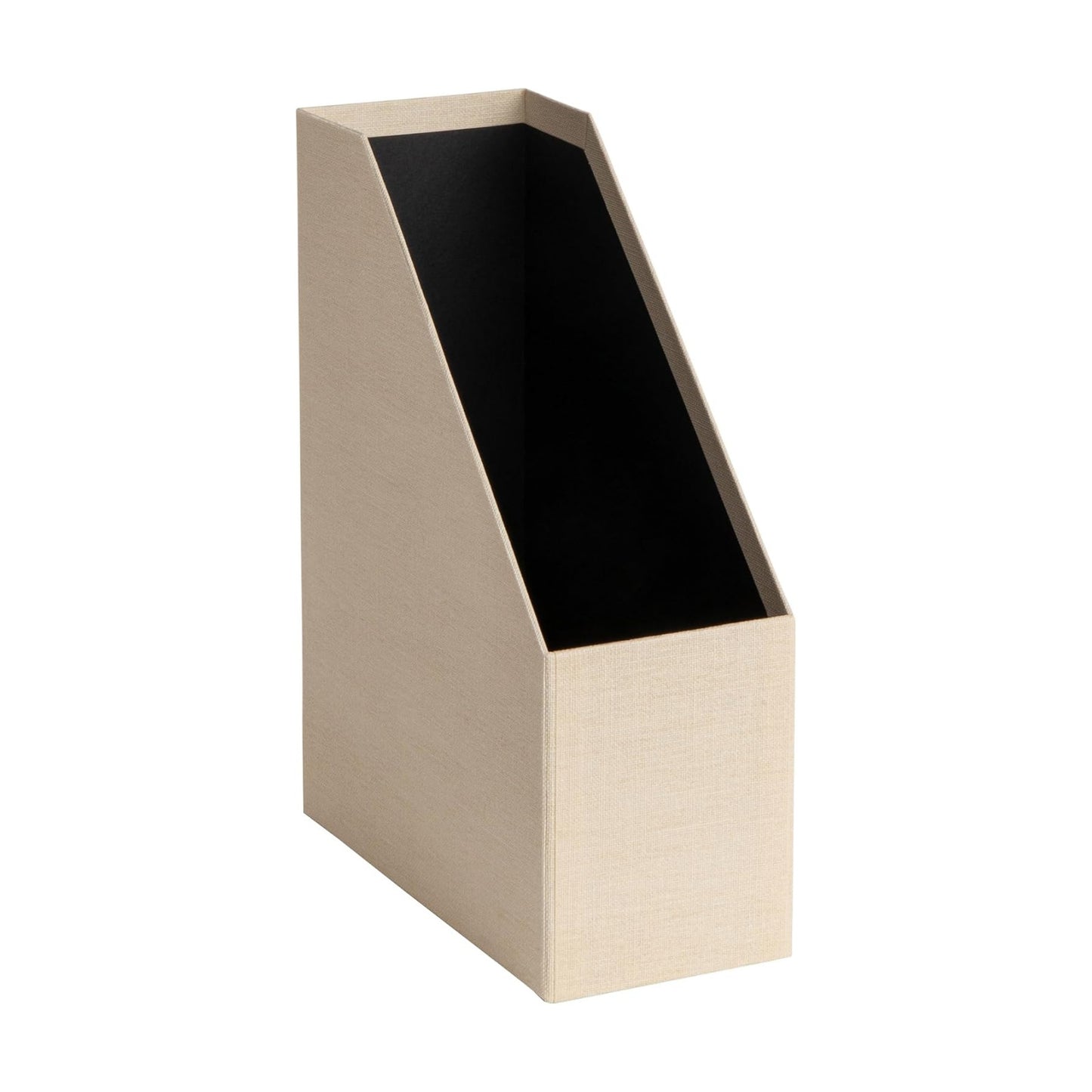 Bigso Estelle Magazine File - Magazine Holder and Organizer for Papers and Catalogs with Leather Handle - Magazine File