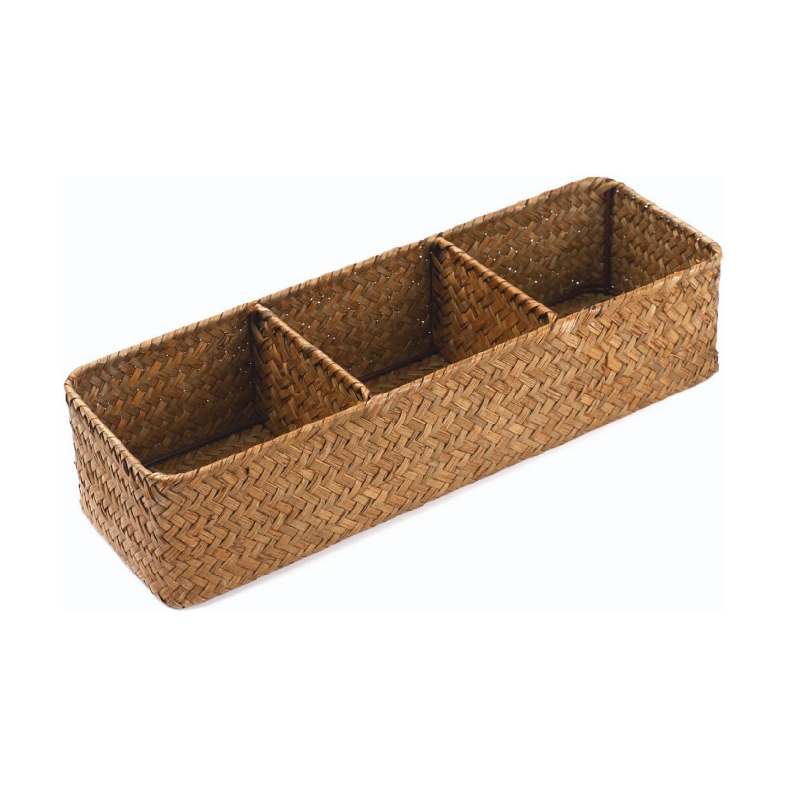 Woven Storage Basket / Natural / 16.5 x 5.5 x 3.5