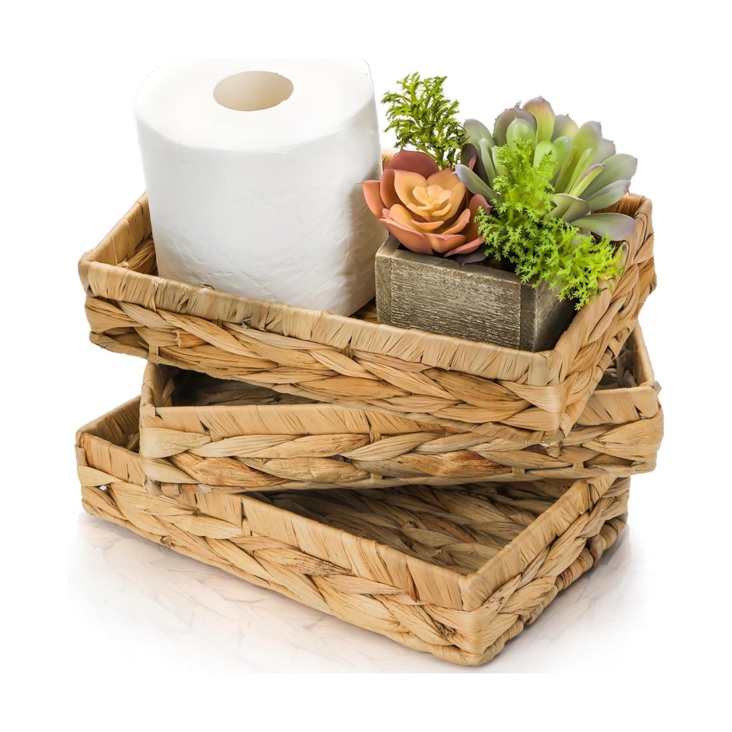 10" Rattan Vanity Trays