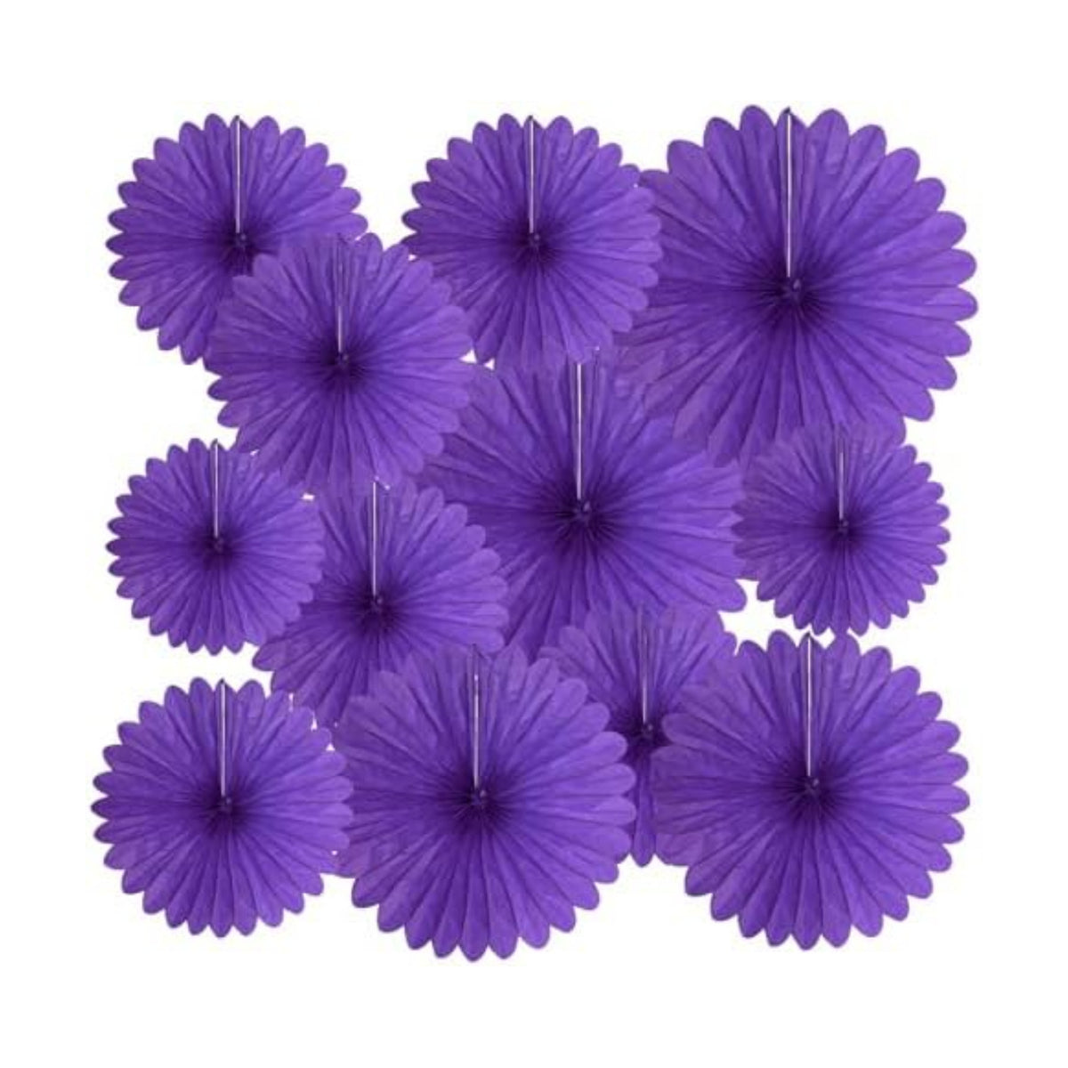 20 Pcs Deep Purple Hanging Paper Fan, Hanging Honeycomb Round Paper Fans for Weddings, Birthdays, Easter, Baby Showers, Classroom, Events Ceiling Party Supplies Decorations