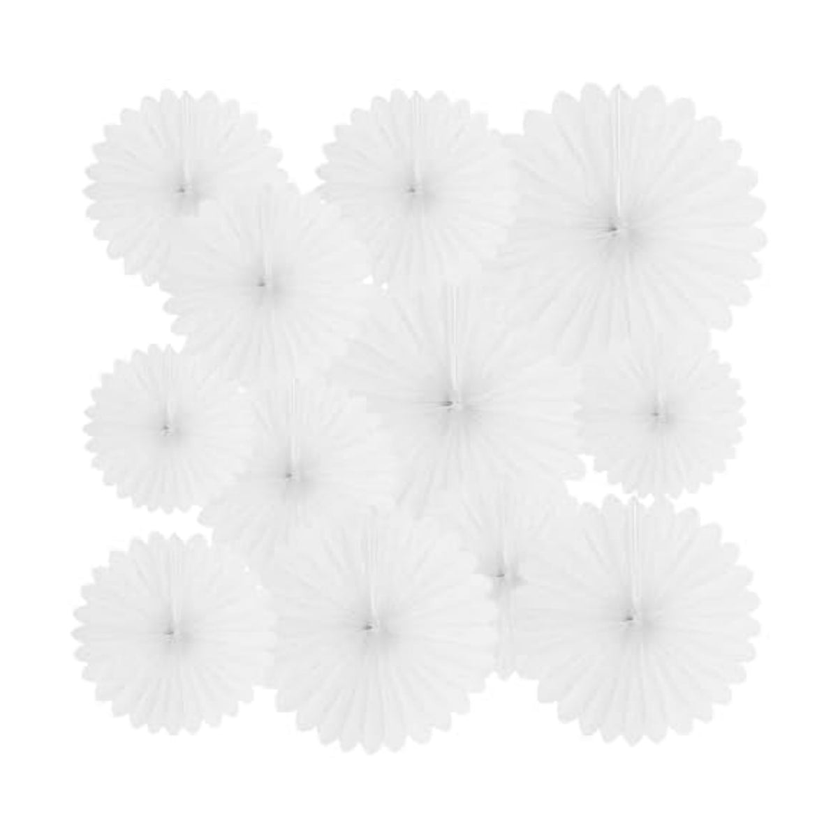 20 Pcs White Hanging Paper Fan, Hanging Honeycomb Round Paper Fans for Weddings, Birthdays, Christmas, Baby Showers, Classroom, Events Ceiling Party Supplies Decorations