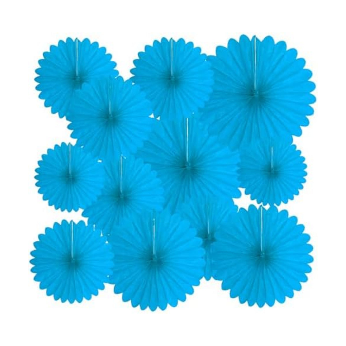 20 Pcs Sky Blue Hanging Paper Fan, Hanging Honeycomb Round Paper Fans for Weddings, Birthdays, Easter, Baby Showers, Classroom, Events Ceiling Party Supplies Decorations