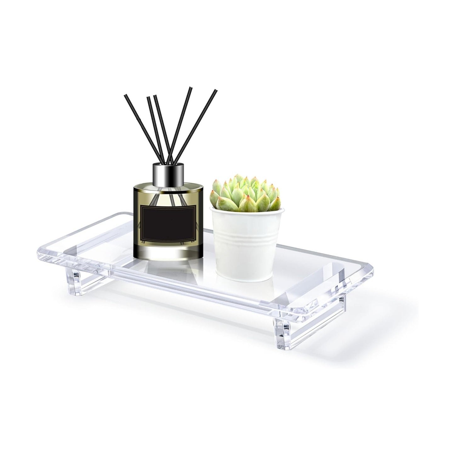 Acrylic Bathroom Counter Tray / 8.6 x 3.6 x 1.5 / Small