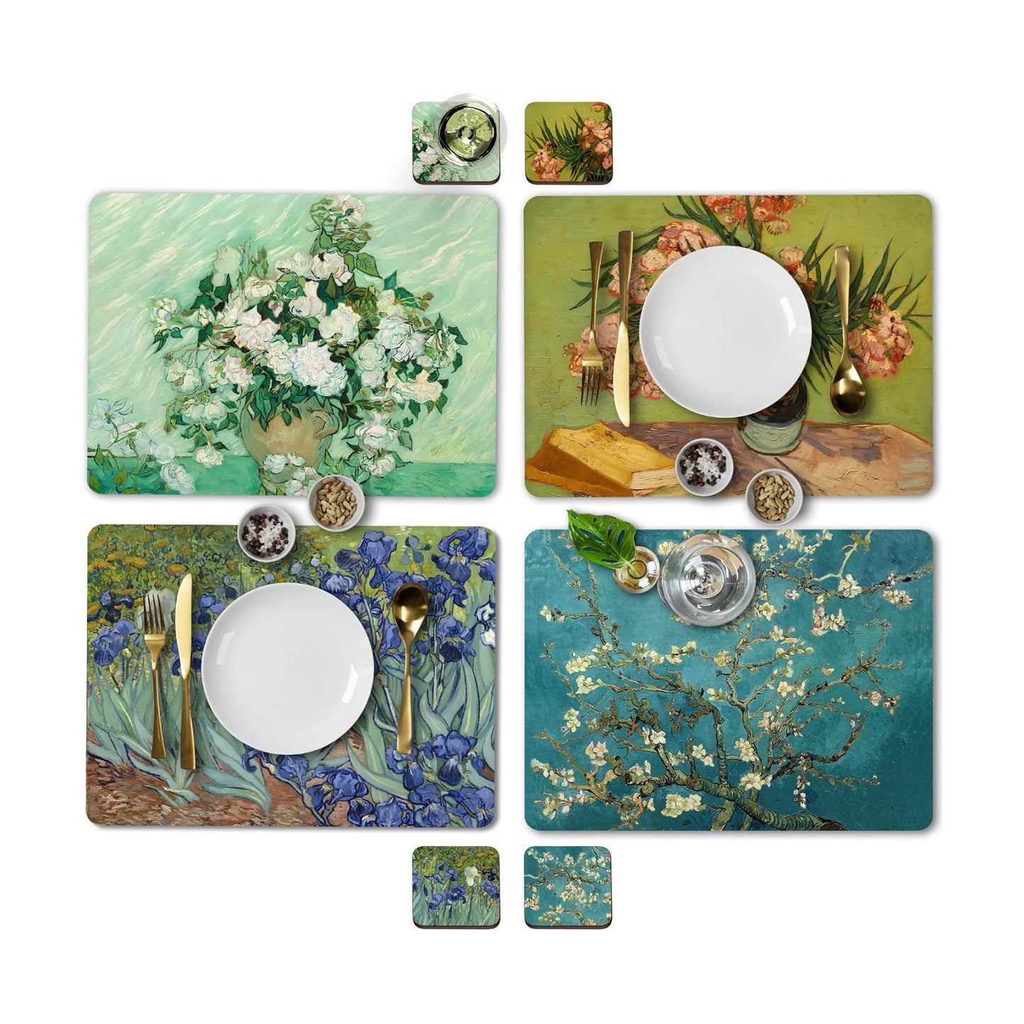 Free Matching Drink Coasters Van Gogh / Set of 4